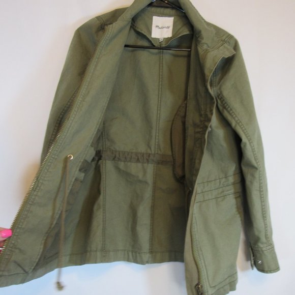Madewell Military Olive Green Anorak Drawstring Waist Zip Up Jacket Coat… - Picture 2 of 7